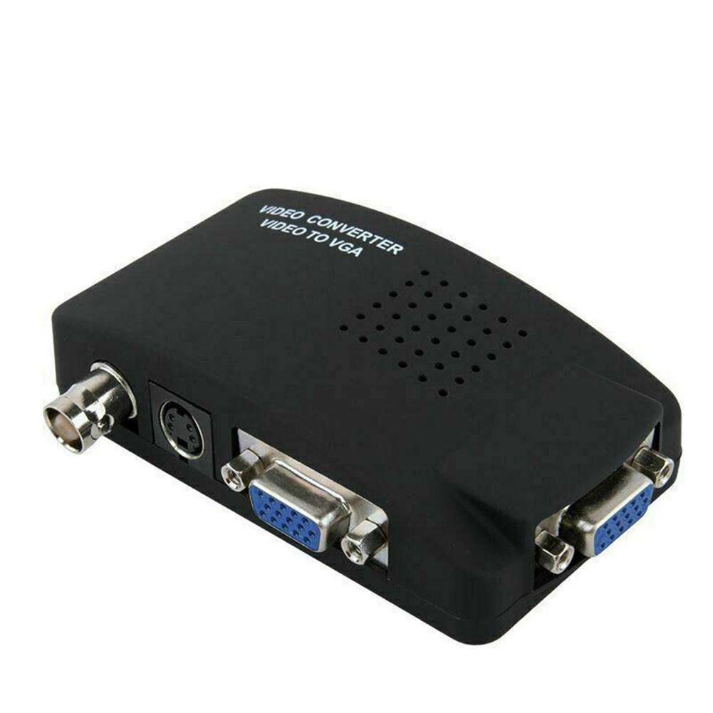 Wholesale BNC to VGA SVideo Converter Box Adapter Coaxial Video to VGA