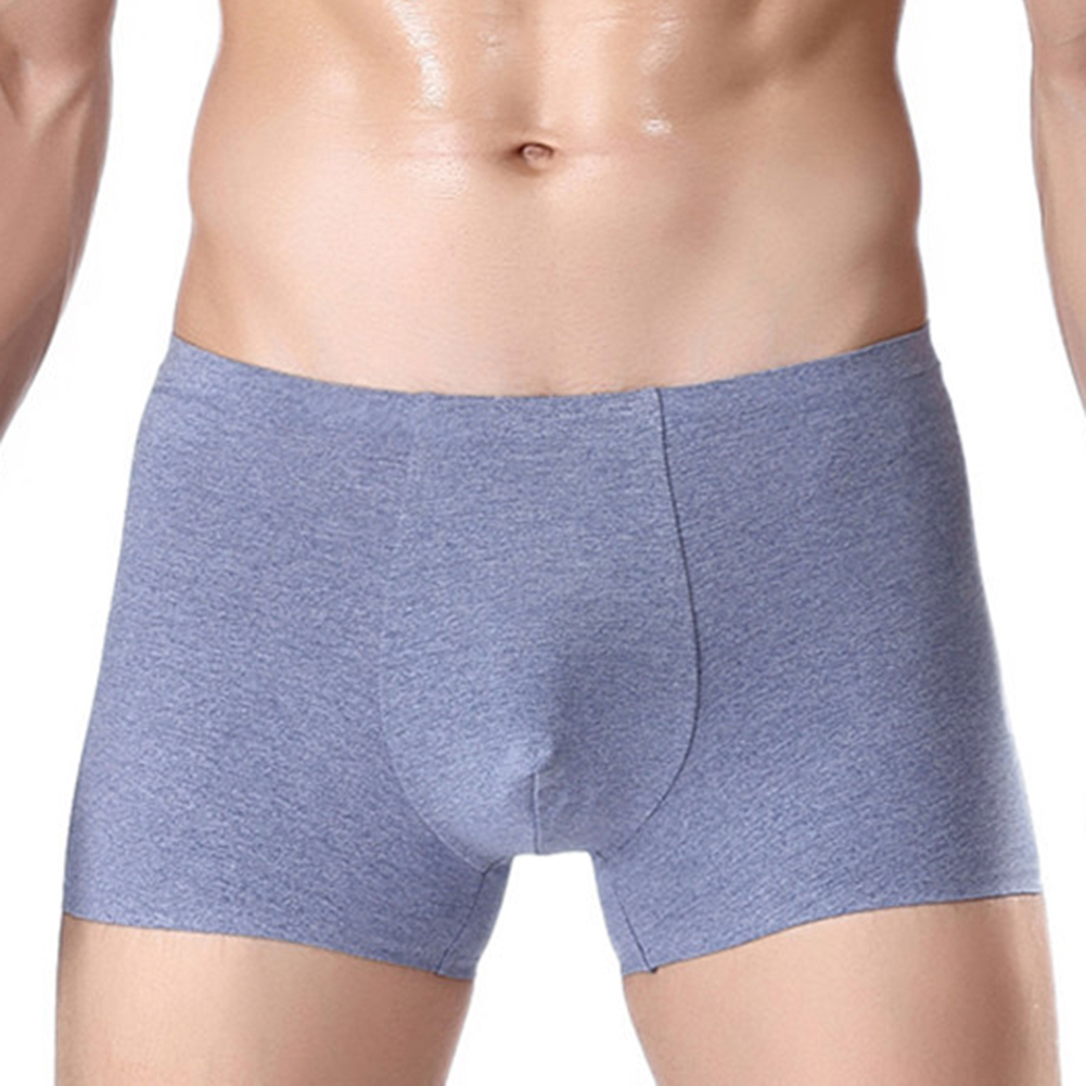 Wholesale Male Seamless Boxer Briefs Comfortable Cotton Lingerie No