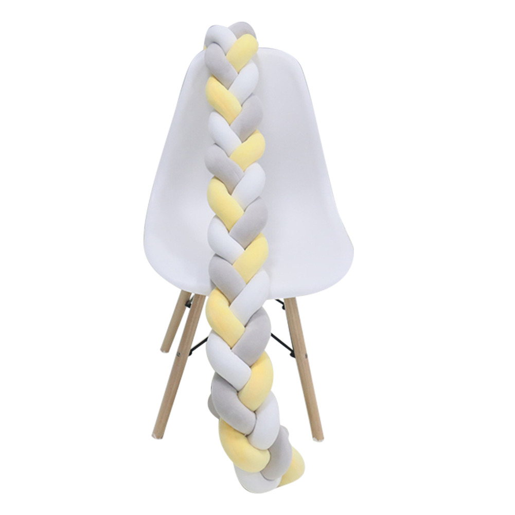 Wholesale Baby Crib Bumper Knotted Braided Plush Nursery Cradle Decor