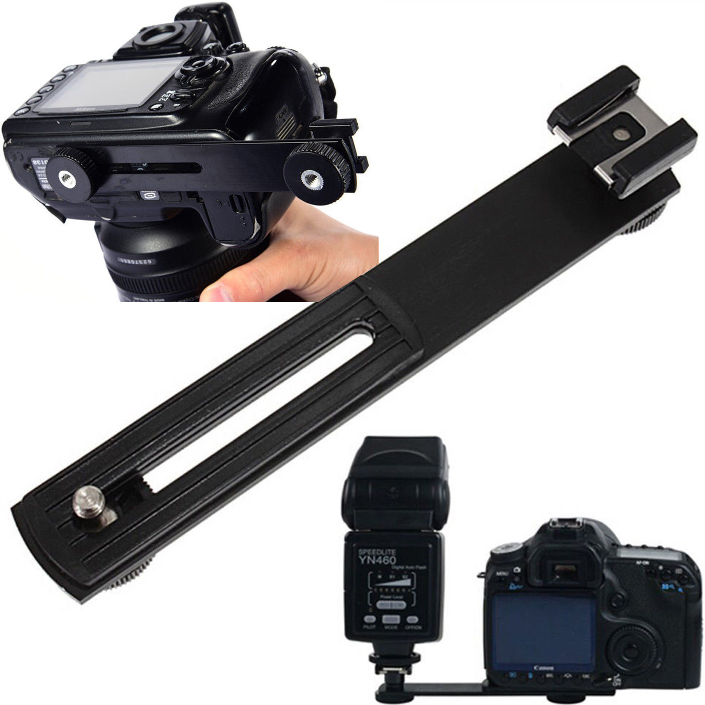 Wholesale Horizontal Bracket Camera Flash Grip Rail for DSLR DC SLR