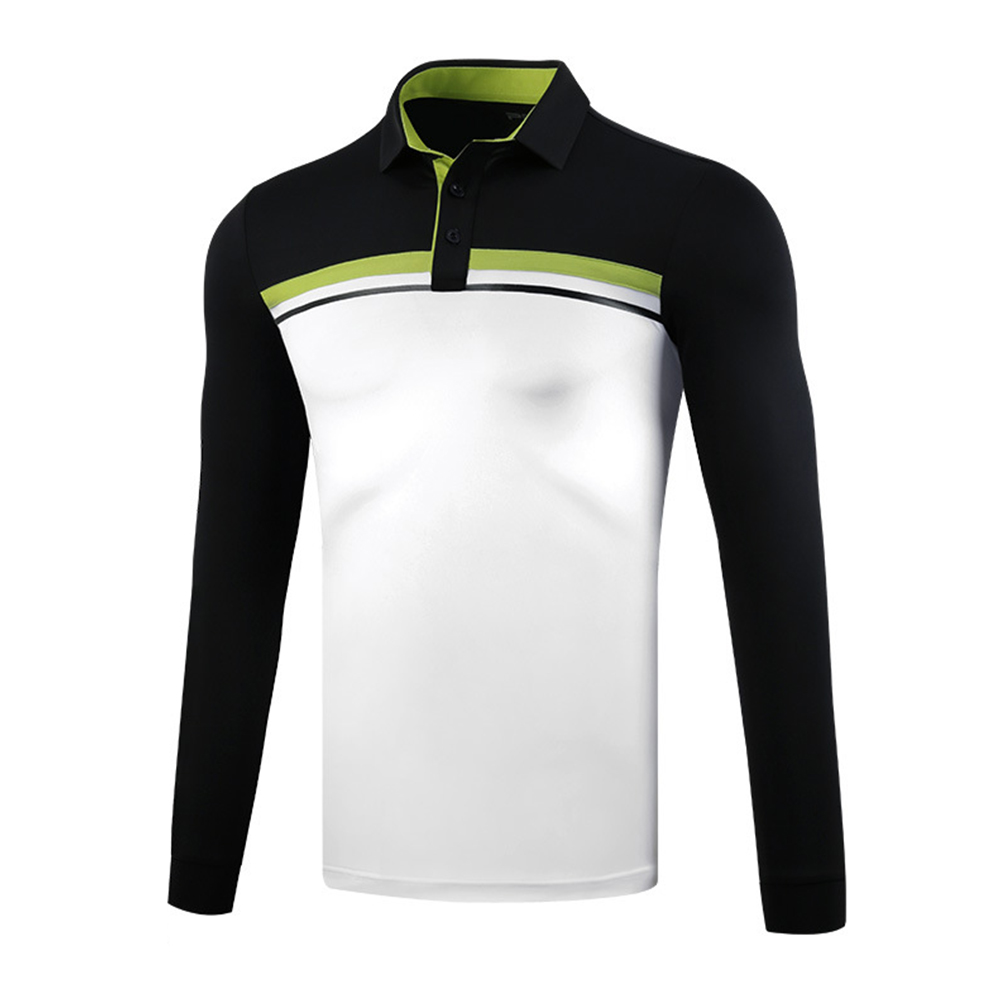 Wholesale Golf Clothes Autumn Winter Men Clothes Long Sleeve Tshirt Sport Ball Uniform Black