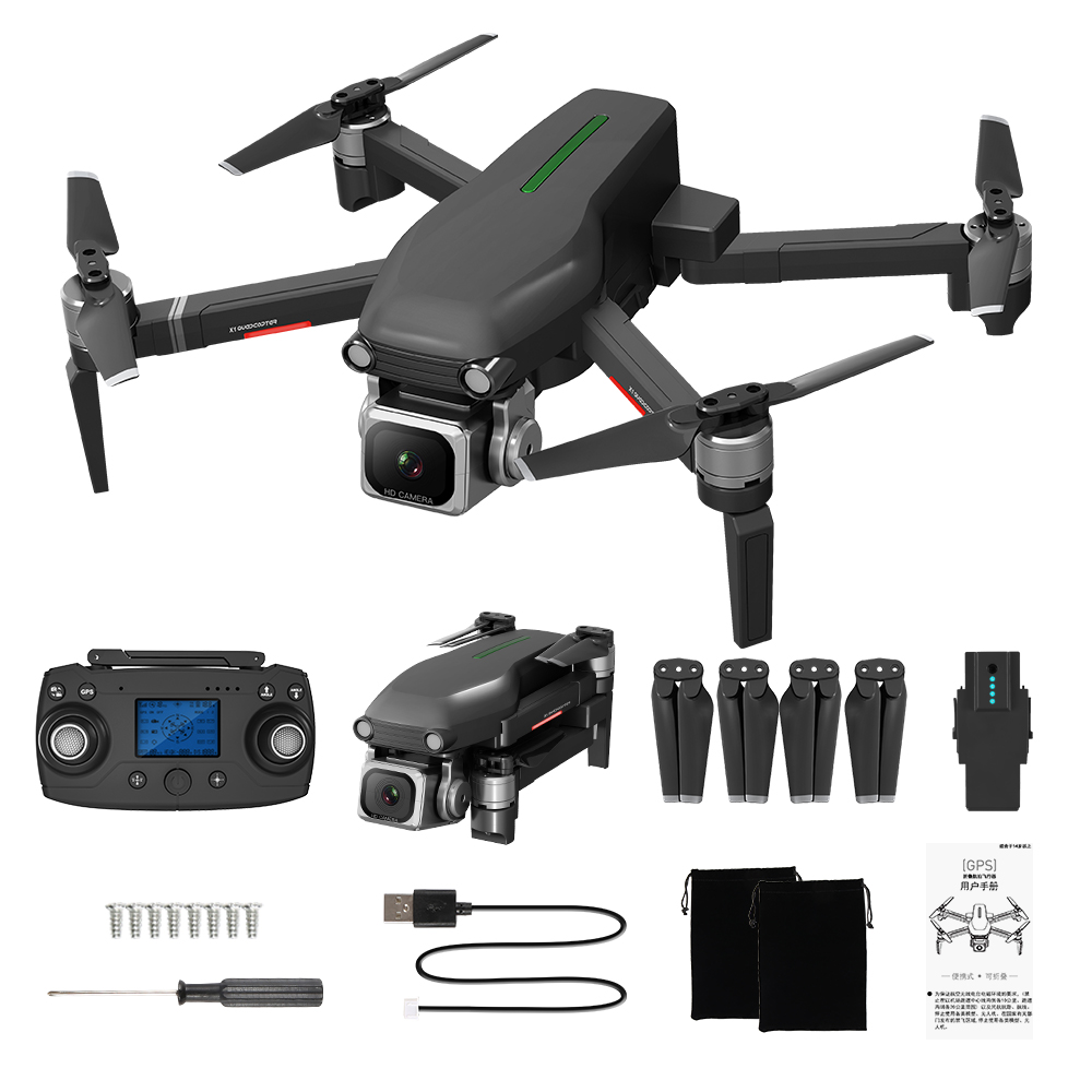 Wholesale GPS RC Drone X1S PRO Quadcopter 5G WiFi FPV 4K HD ESC Camera