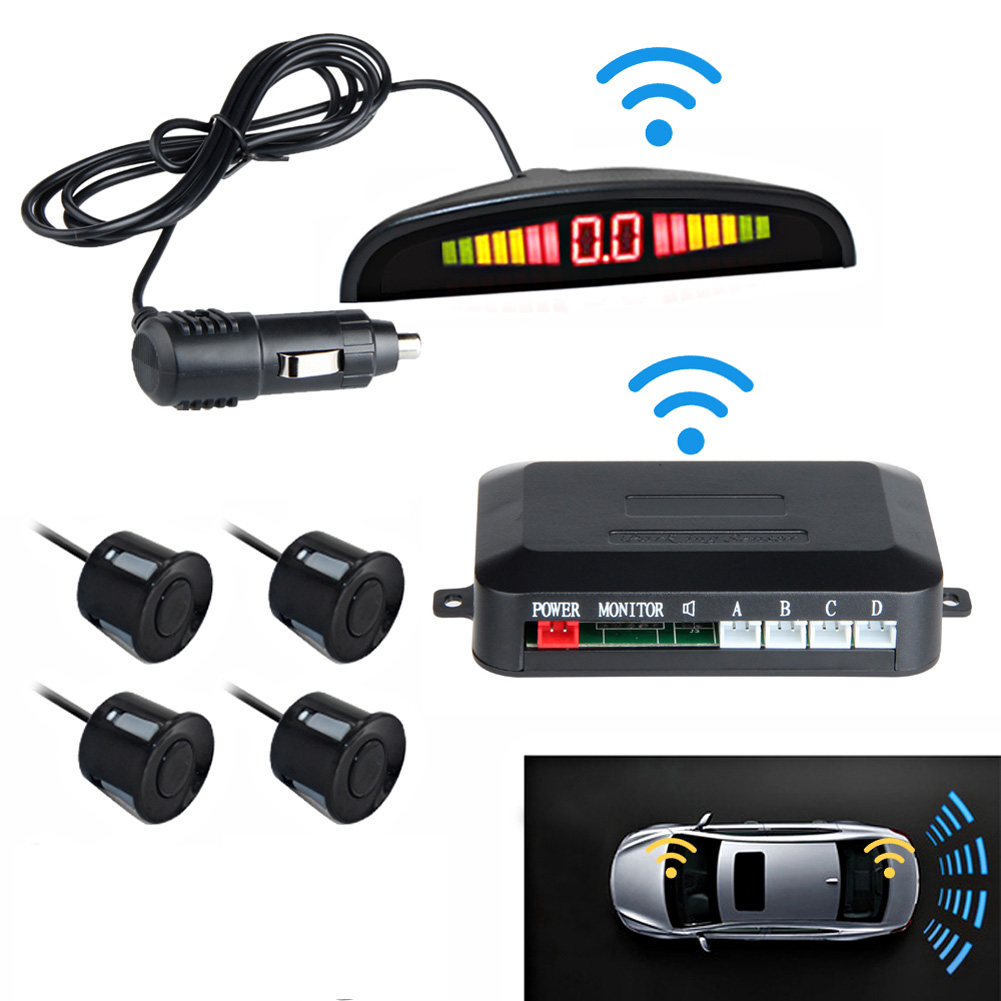 Wholesale 12V Car LED Parking Sensor Kit 4 Sensors 22mm Backlight