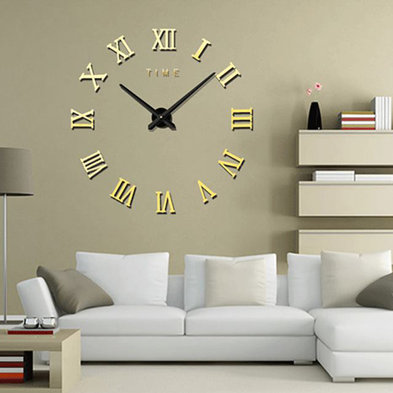 Wholesale Fashionable Roman Numeral Wall Clock DIY Wall Ornament Home