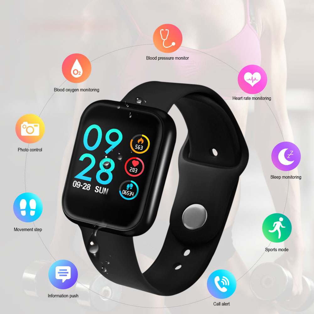 P70 Smart Watch Blood Pressure Measurement Heart Rate Monitor Fitness Bracelet Watch Women Men