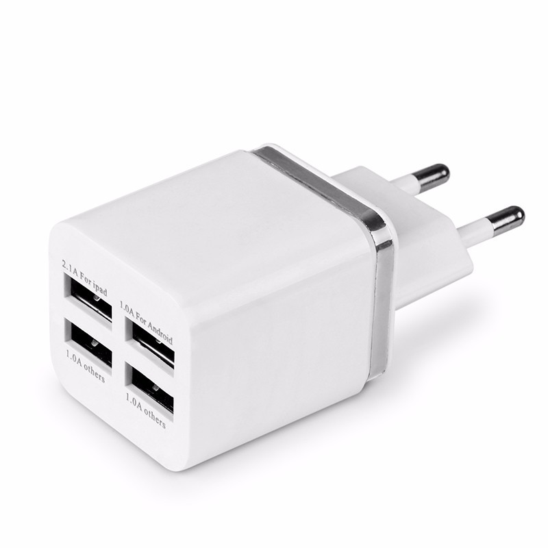 Wholesale 5.1A USB Power Adapter Wall Charger 4 Ports Travel Charger