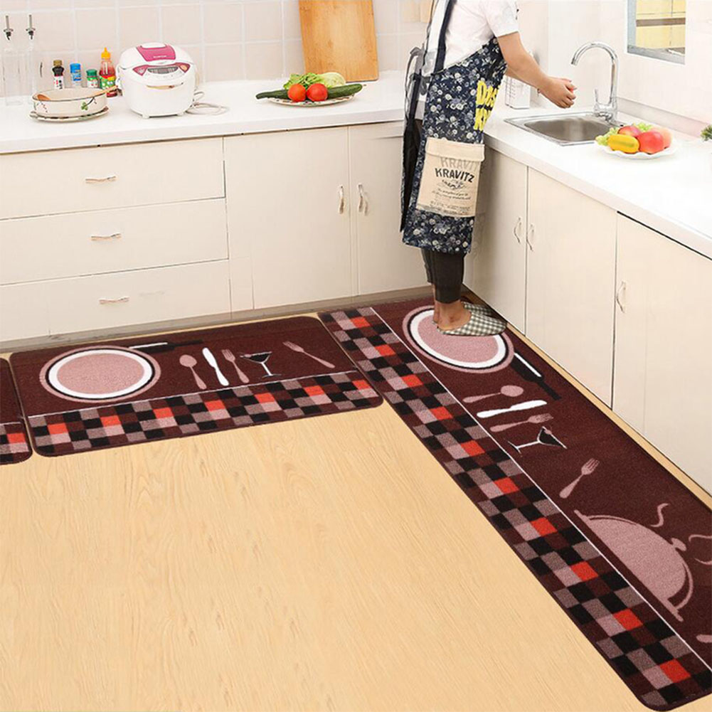 Wholesale Floor Mat Simple Printing Kitchen Carpet House Doormat Anti