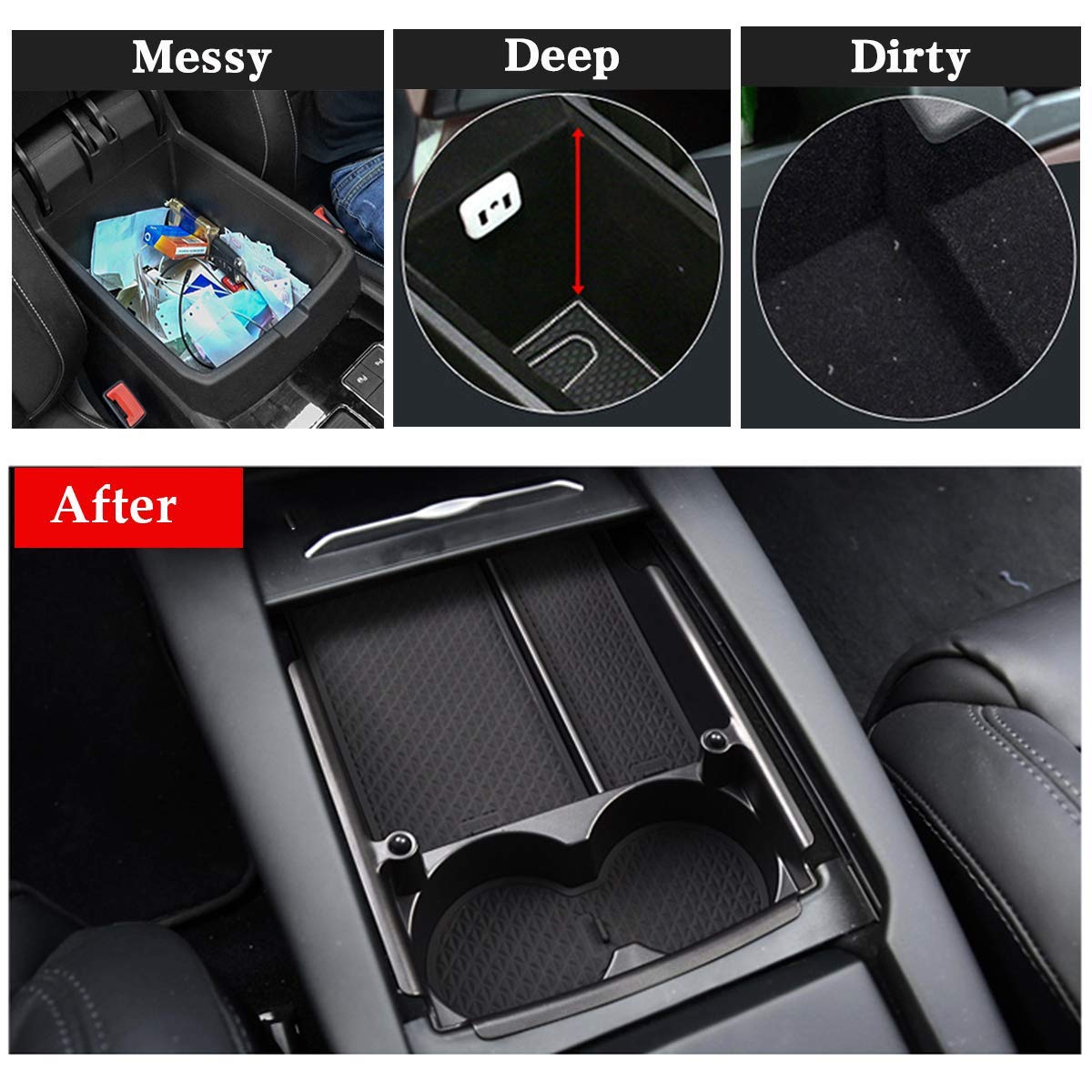Wholesale For Tesla Model S/Model X Center Console Organizer Armrest