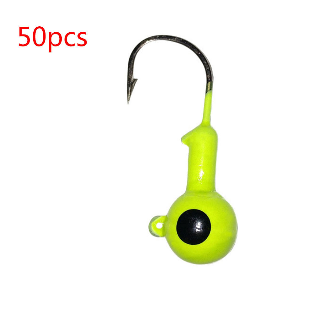 Wholesale 50 Pcs/set Jig Head Colorful Spray Paint Soft Bait Insect