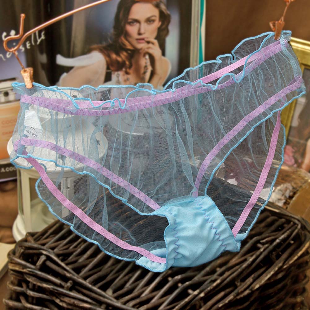 Wholesale Women Panties Tulle Sexy Briefs Cotton Crotch Underwear See