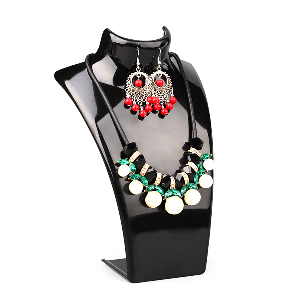 Wholesale Acrylic Mannequin Necklace Earrings Display Stand Holder Jewelry Pendant Show Rack
