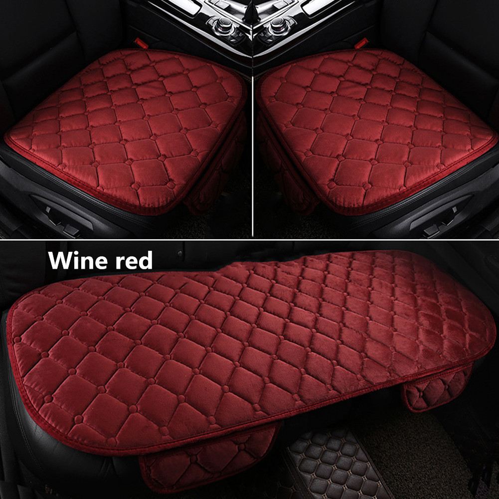 Wholesale Universal Car Seat Cushion Velvet Silk Seat Cover Set Wine