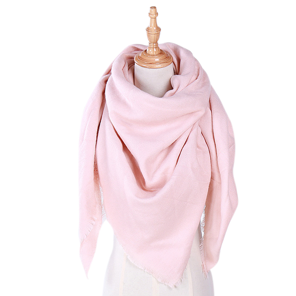 Wholesale Women CashmereLike Scarf Fashion Solid Color Triangle Shawl