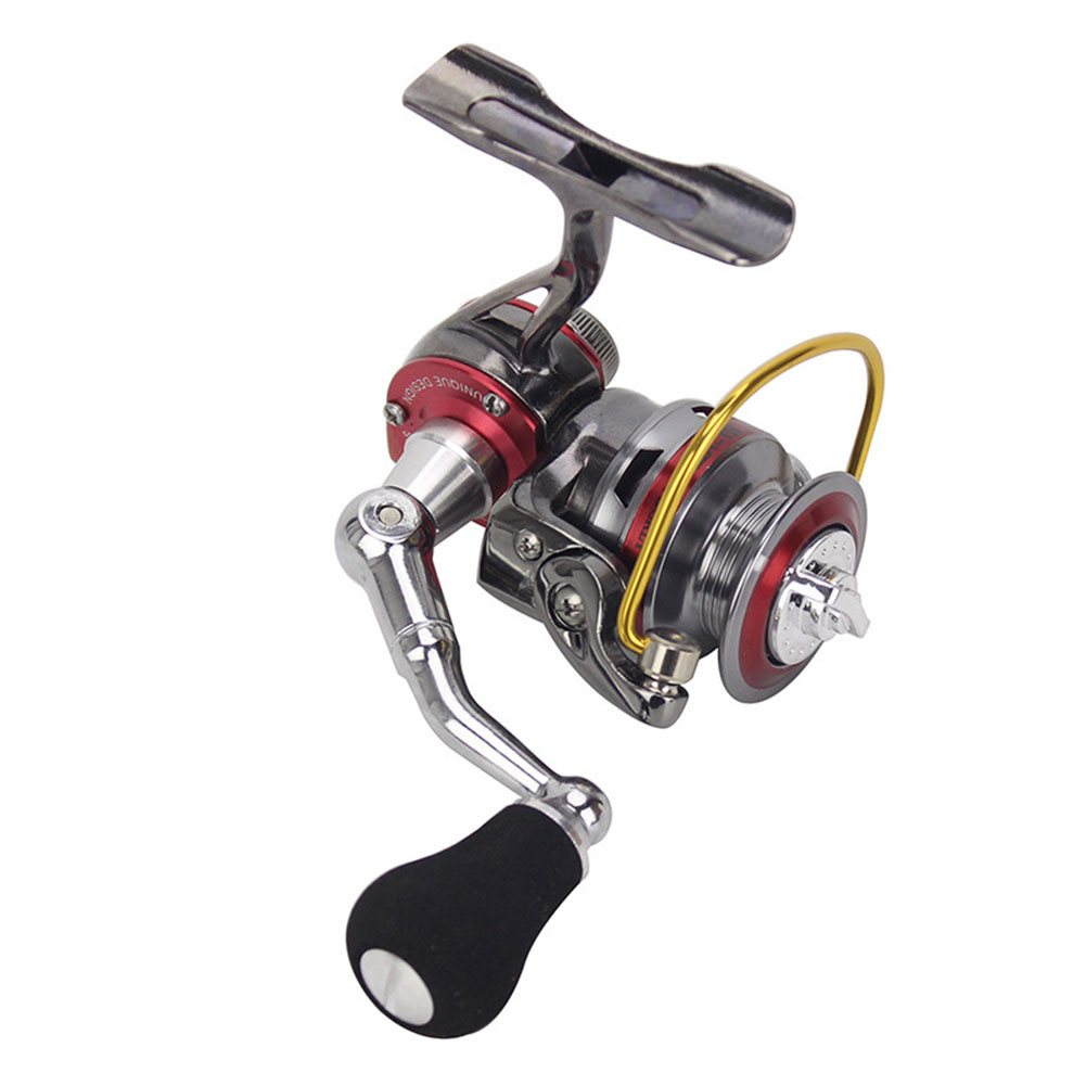 Wholesale Mini Small Ice Fishing Spining Reel All Metal Mini 3+1BB Zinc Alloy Spinning Reels red