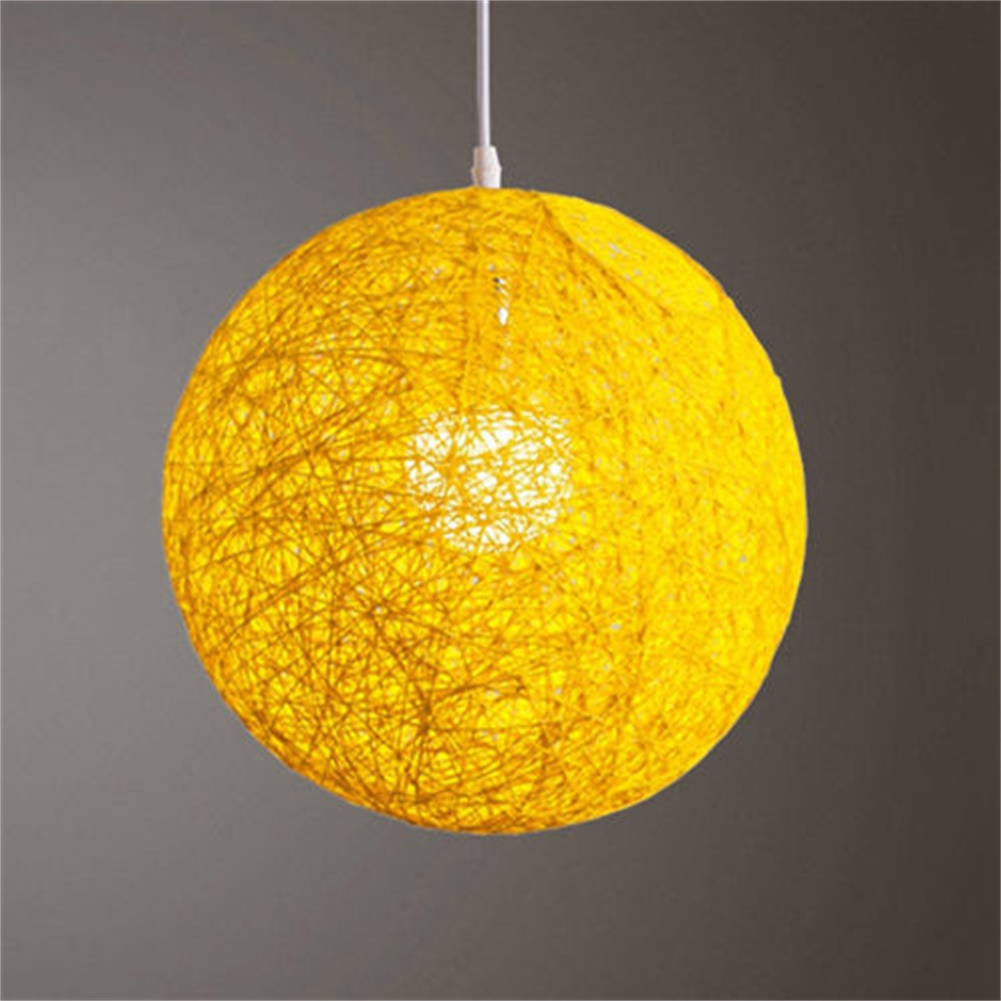 Wholesale Round Concise Handwoven Rattan Vine Ball Pendant Lampshade