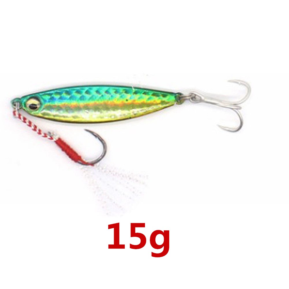 Wholesale Metal Fishing Lures 15g / 20g Lead Fishing Baits Metal Jigging Fishing Lure green_15g