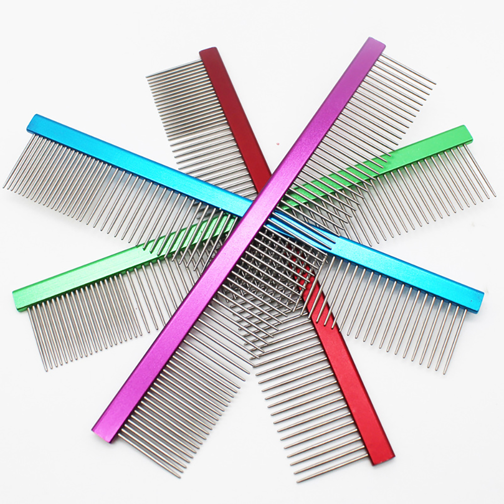 Wholesale 1Pc Aluminum Alloy Pet Dog Comb for Dogs Cats Hair Removal