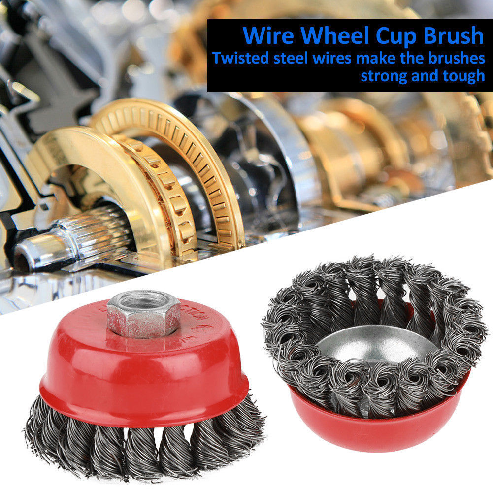 Wholesale 2Pcs M14 Crew Knot Wire Wheel Cup Brush Set for Angle Grinder