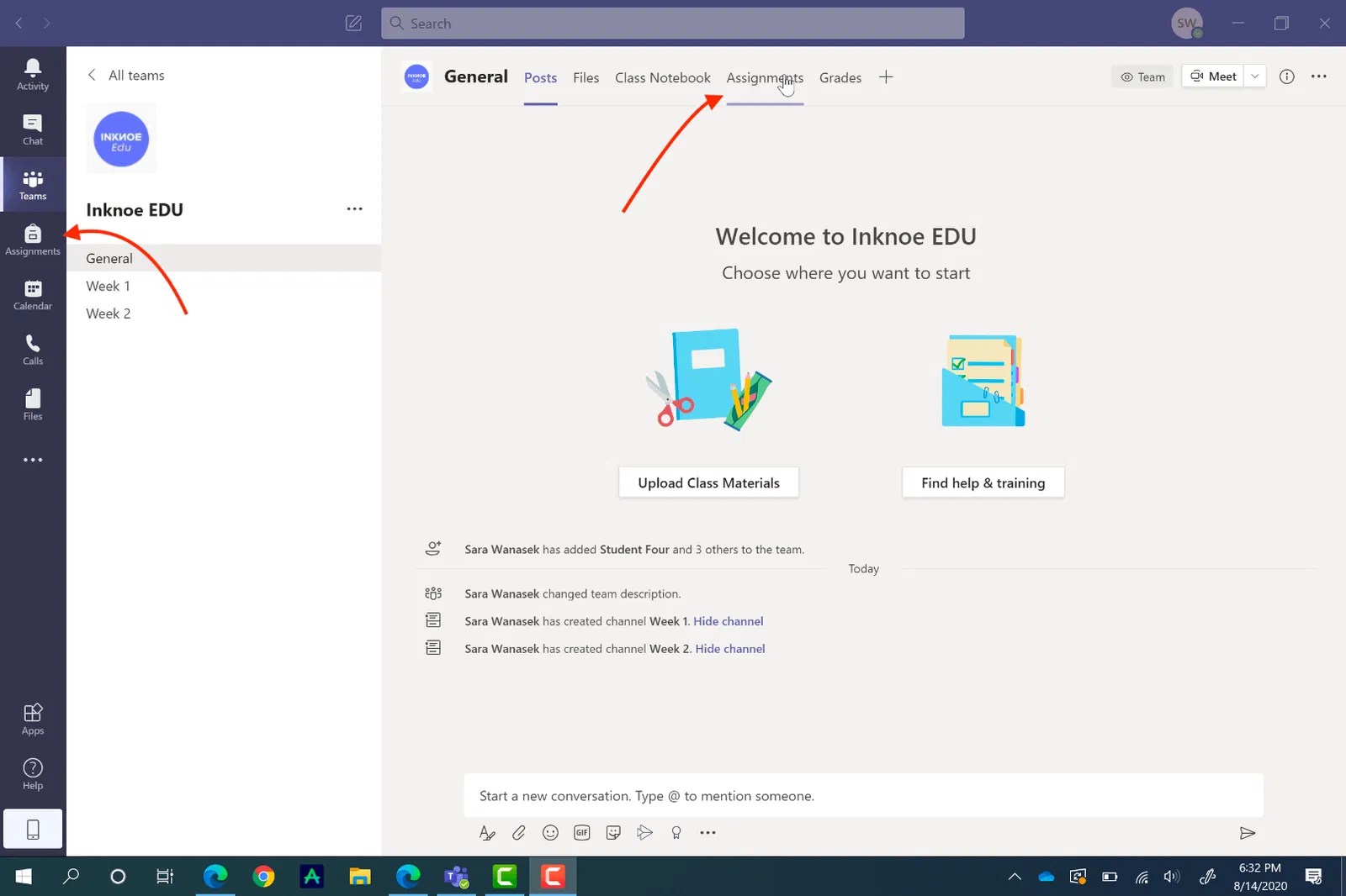 how to create an assignment in microsoft teams