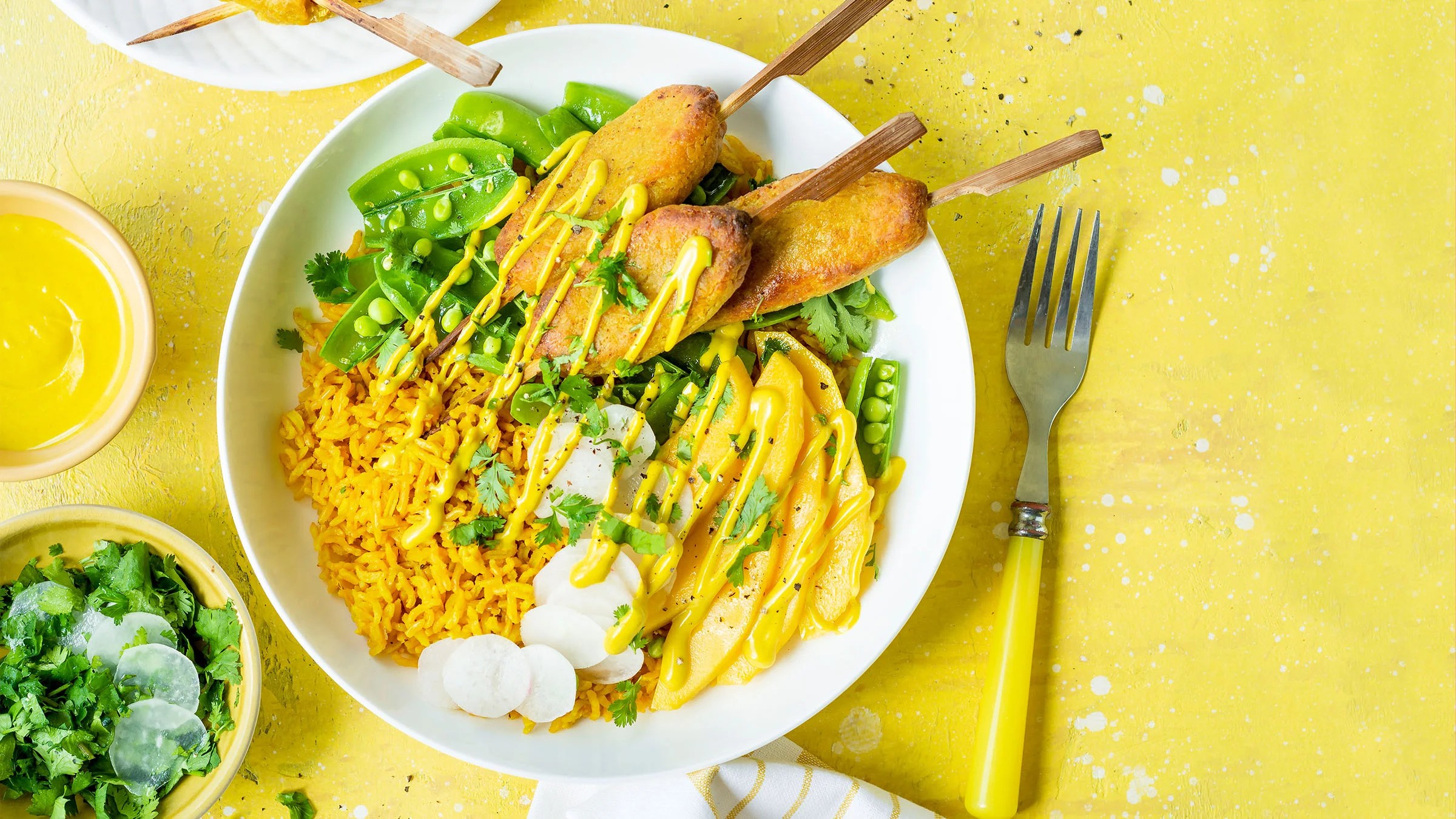 Lentil Kebab Bowl With Turmeric Tahini Sauce Clean Eating