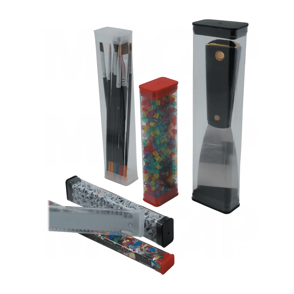 Clear Plastic Rectangular Packaging Tubes and Containers by Cleartec Packaging