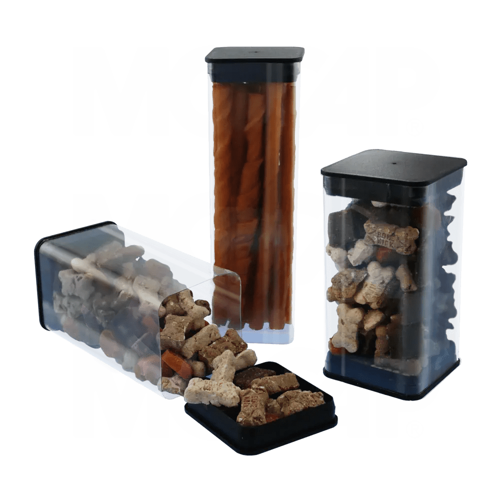 Square Sealed Bottom Clear Plastic Tube Containers for Product Packaging Clear Packaging