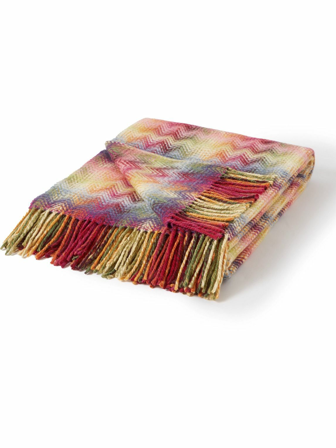 Missoni Home Montgomery Fringed Checked WoolBlend Throw Missoni Home