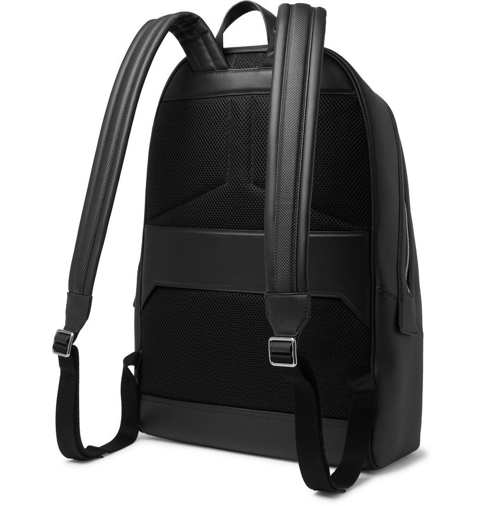 Bottega Marco Polo TexturedLeather Backpack Black Bottega