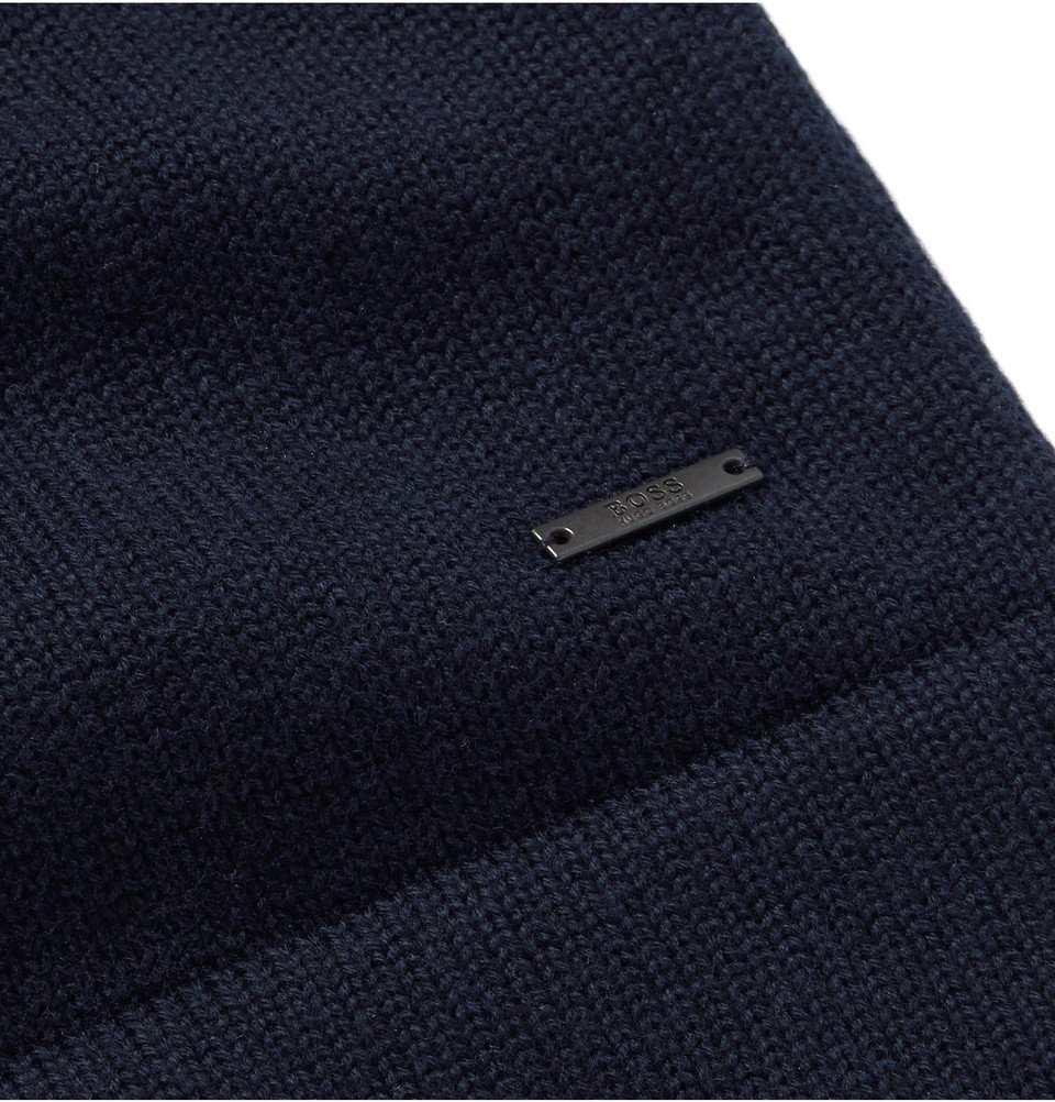 Hugo Boss SlimFit Cotton and Virgin WoolBlend ZipUp Cardigan