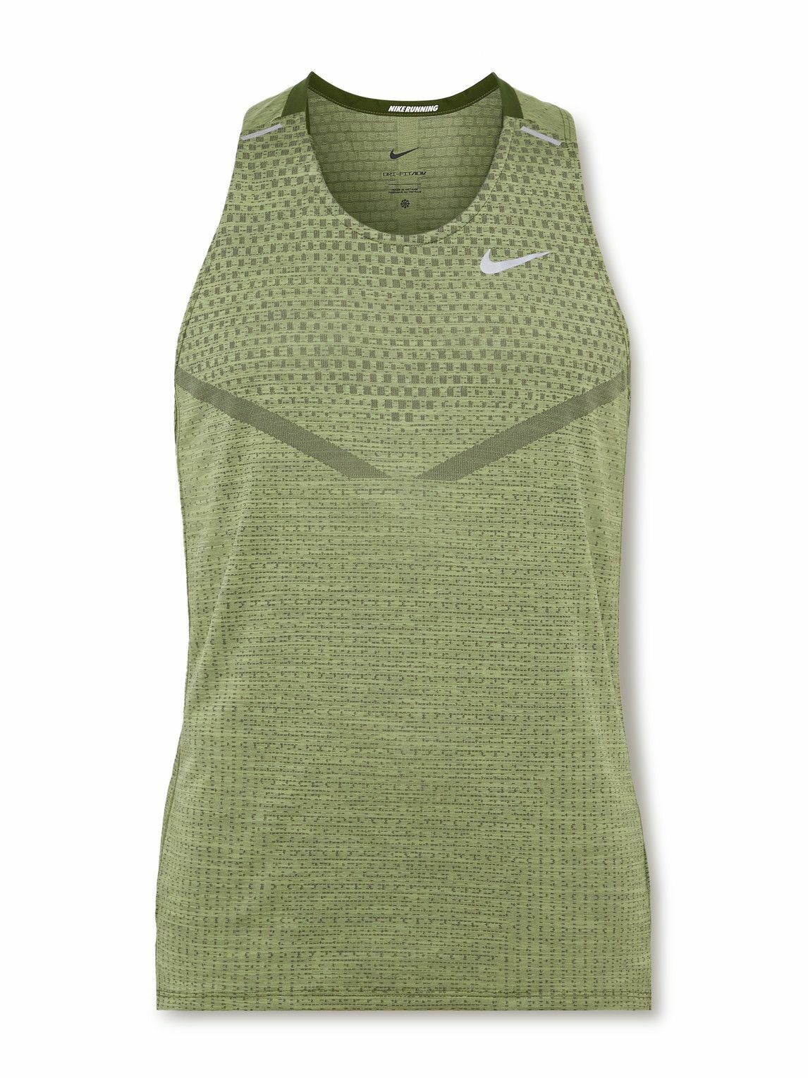 Nike Running TechKnit Ultra SlimFit DriFIT ADV Tank Top Green