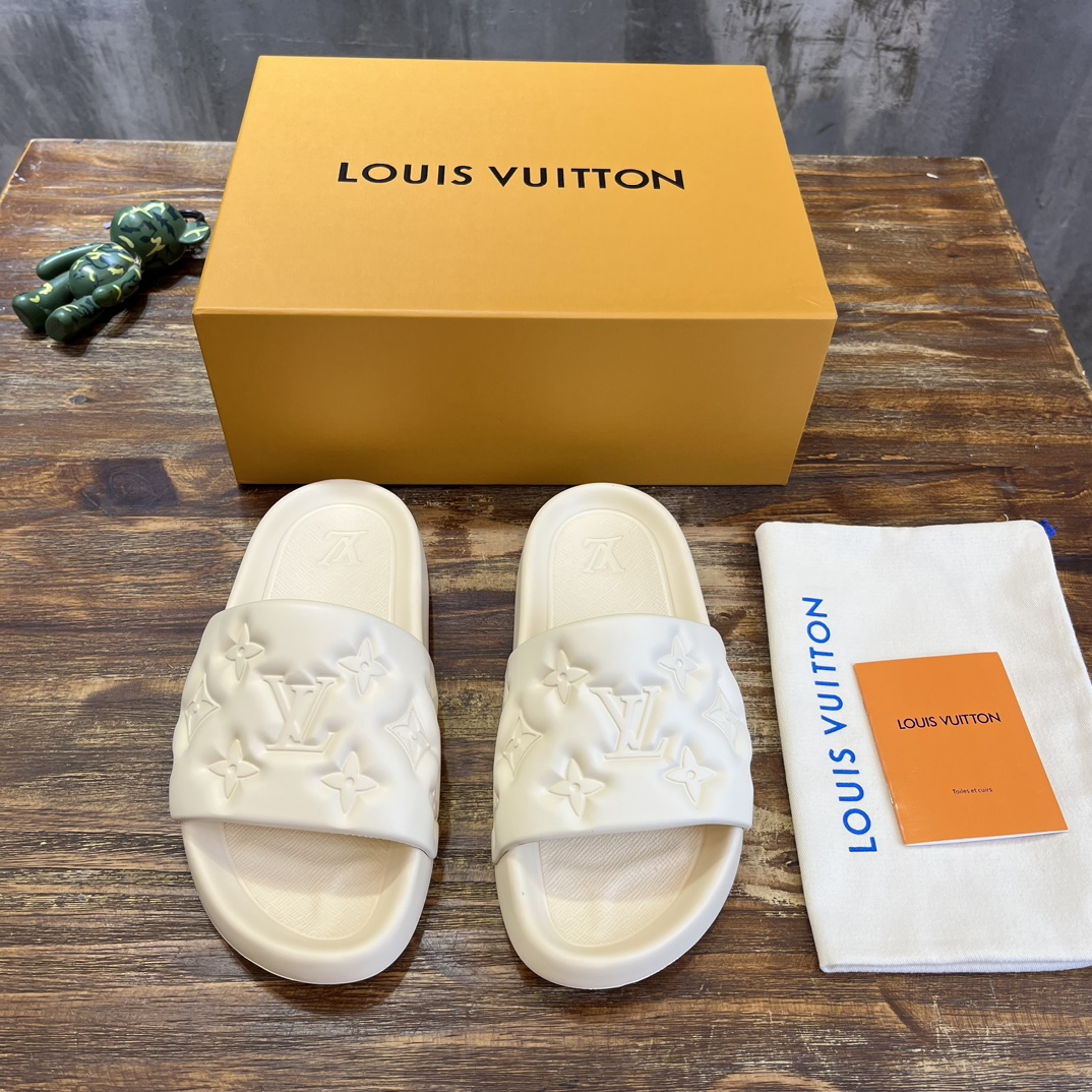 Coco Sneakers Louis Vuitton White Slides COCOSneakers
