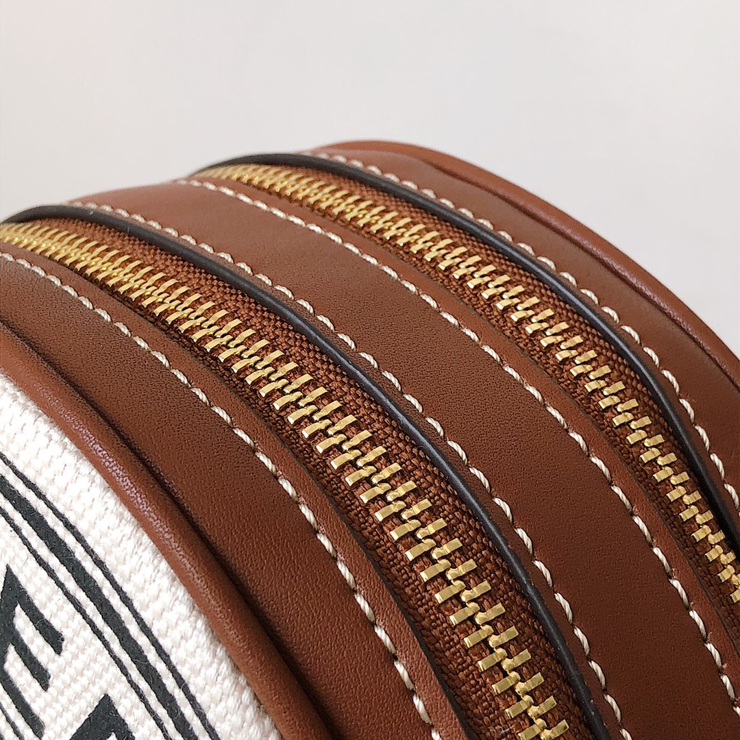 Coco Sneakers Logo Graphic Canvas and Leather Louise Bag in Natural/tan