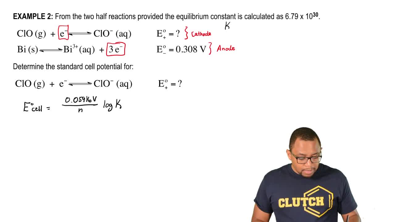 How To Calculate Equilibrium Constant From Cell Potential