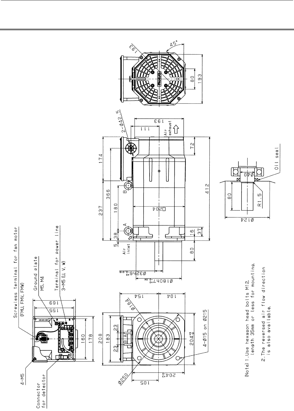 AC Spindle Motor Beta i Descriptions Page 63 of 70 Fanuc CNC