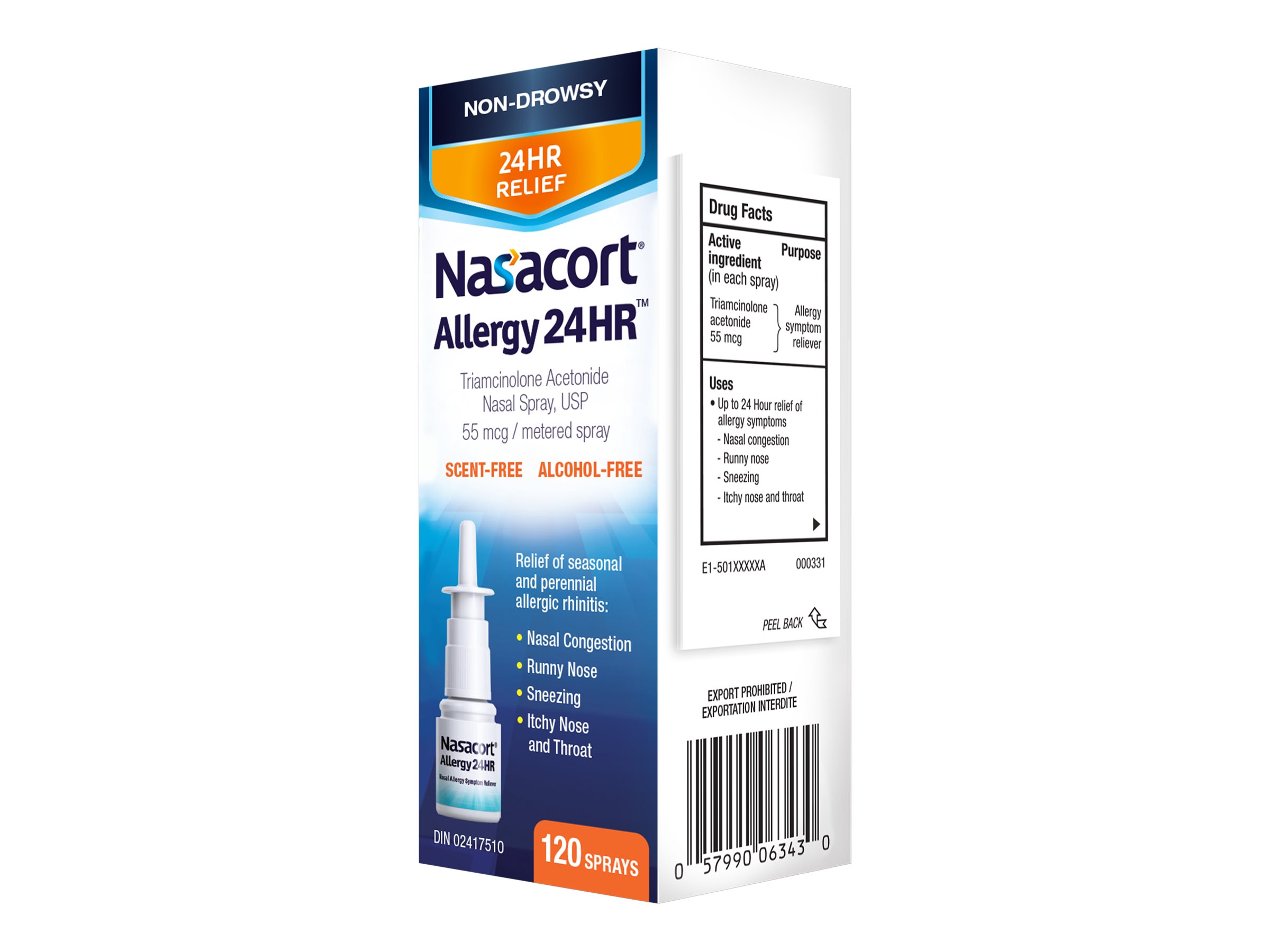 Nasacort Allergy 24HR Nasal Spray 120 Doses London Drugs