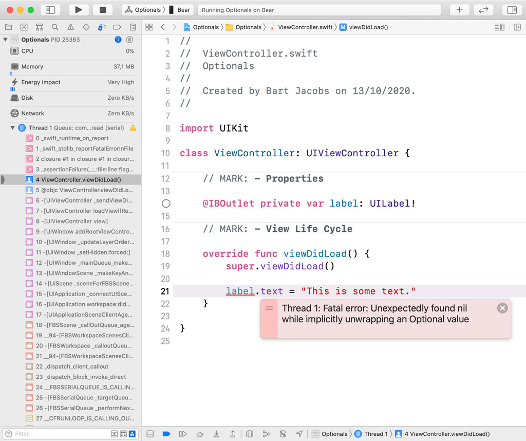 Treat Optionals with Caution in Swift