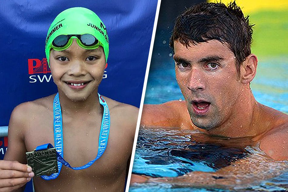 SUPERMAN 10yearold FilAm swimmer Clark Kent beats Michael Phelps