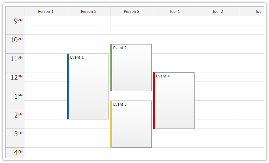 JavaScript Resource Calendar Tutorial PHP/MySQL (OpenSource) DayPilot Code