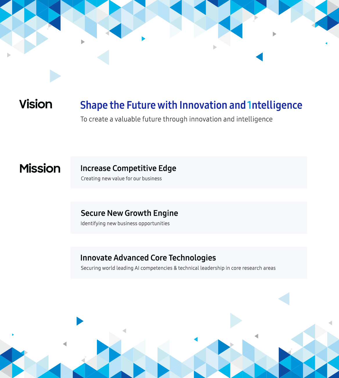 Vision & Mission Samsung Research