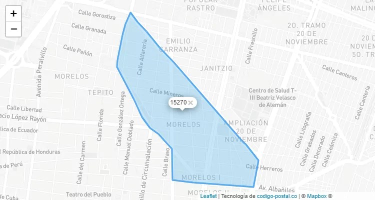 Código Postal 15270 - México