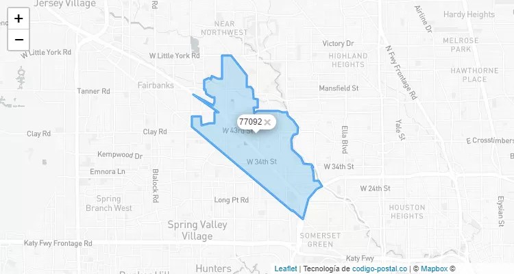 77092 ZIP Code - United States
