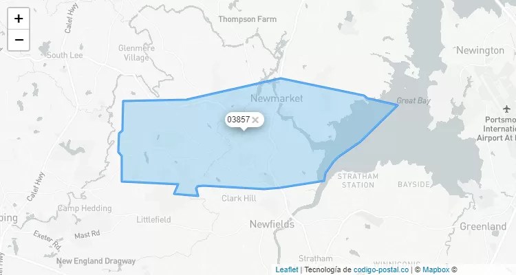 Newmarket Postal Code Map Newmarket, New Hampshire Zip Code - United States