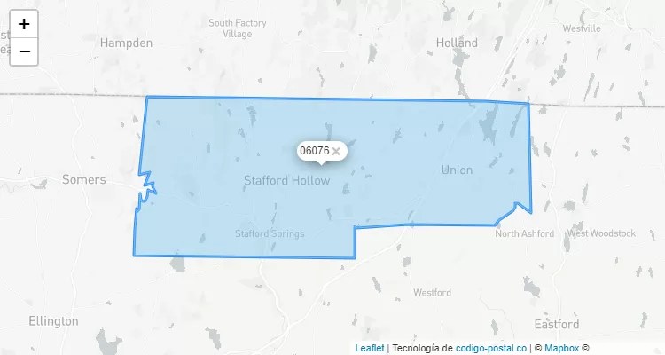 West Stafford, Connecticut ZIP Code - United States