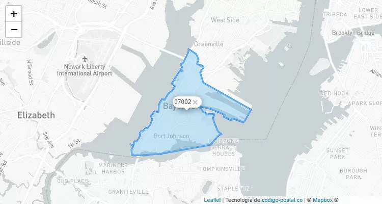 Bayonne, New Jersey ZIP Code - United States