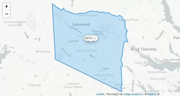 Lakewood, New Jersey ZIP Code - United States
