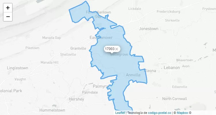 East Hanover, Pennsylvania ZIP Code - United States