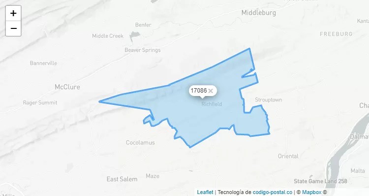 Richfield, Pennsylvania ZIP Code - United States