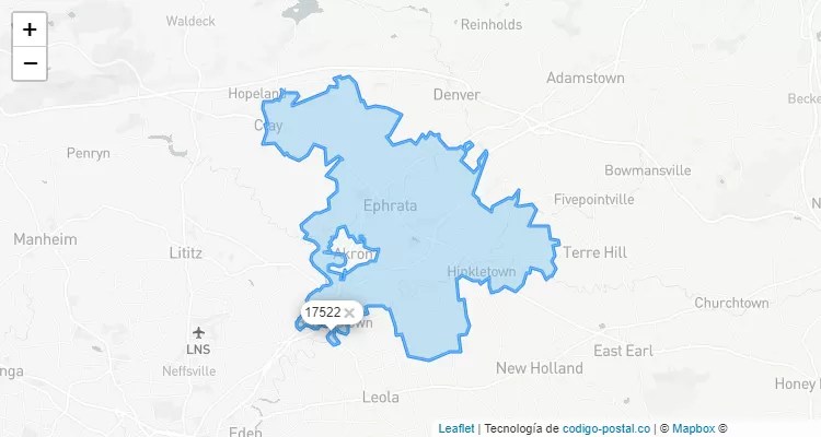 Ephrata, Pennsylvania ZIP Code - United States