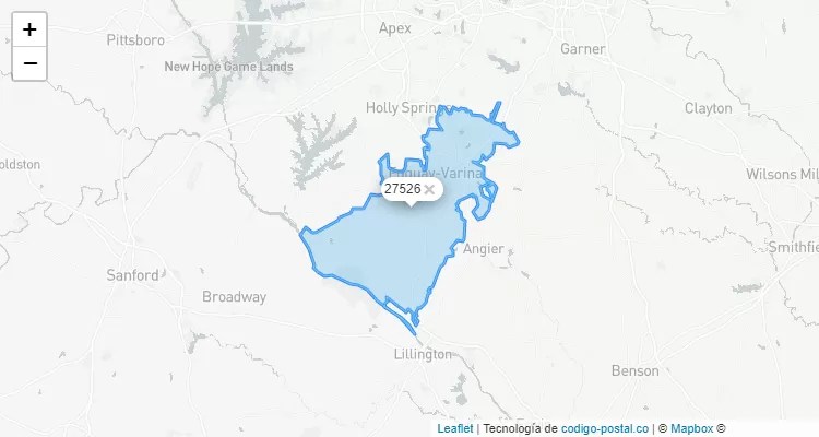 Fuquay Varina Zip Code Map Fuquay Varina, North Carolina Zip Code - United States