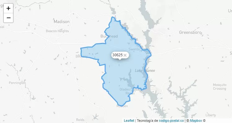Buckhead Zip Code Map Buckhead, Georgia Zip Code - United States
